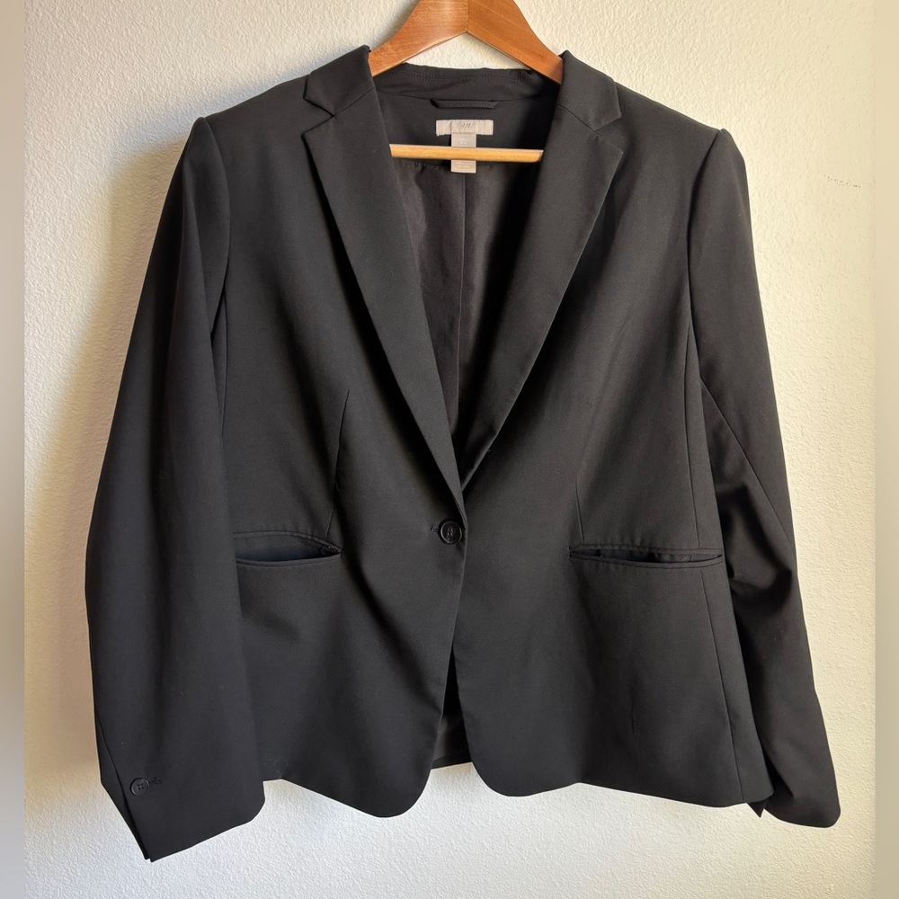 Black Women’s Single-Button Blazer H&M XL